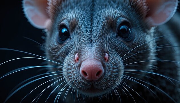 Intimate Portrait of a Bushy-tailed Jird: Exploring Rodent Beauty Through Macro Photography, Unique Pets, and Mammalian Biology