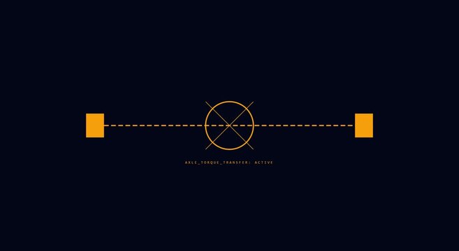 Digital hud interface with rotating target and data overlay animation