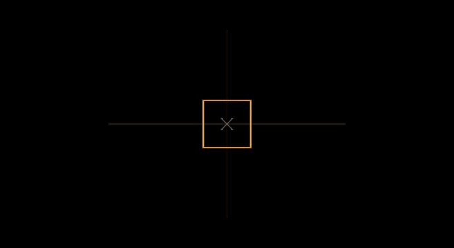 Digital hud target crosshair overlay for sci-fi ui and gaming interface animation
