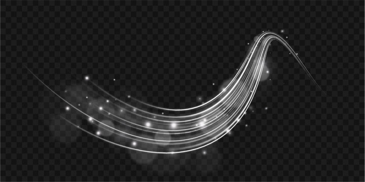 Neon energy trail flows with glowing dust. Motion creates futuristic smooth path. Perfect for ads and modern banners.