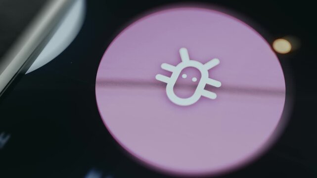 Malware icon depicted as a stylized insect