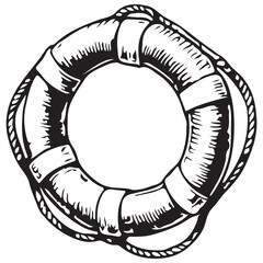 Life Buoy Ring Icon for Marine Safety, Fisherman Rescue and Nautical Emergency Themes © Dotters