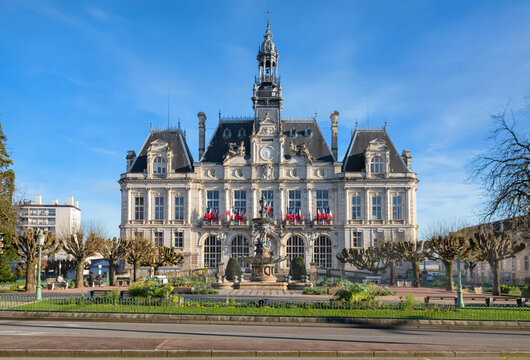 Limoges, France - neo-renaissance building of City Hall (Mairie de Limoges) built in 1883