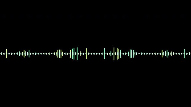 Colorful audio line and waveform spectrum animation, 4k	