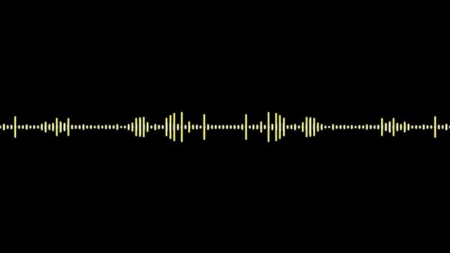Colorful audio line and waveform spectrum animation, 4k	