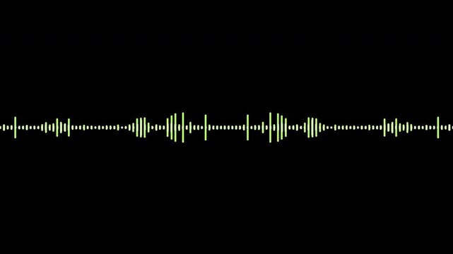 Colorful audio line and waveform spectrum animation, 4k	