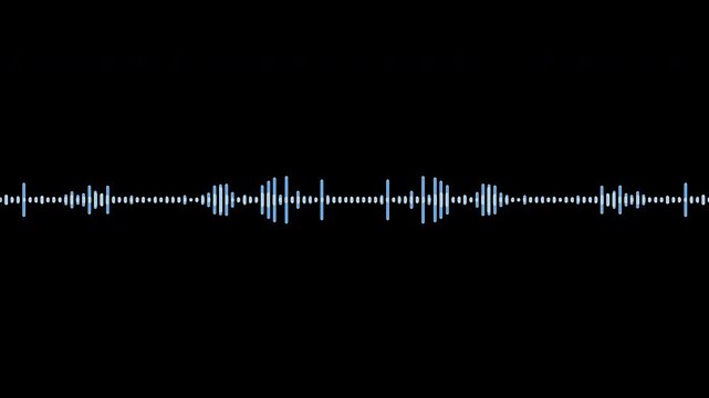 Colorful audio line and waveform spectrum animation, 4k	