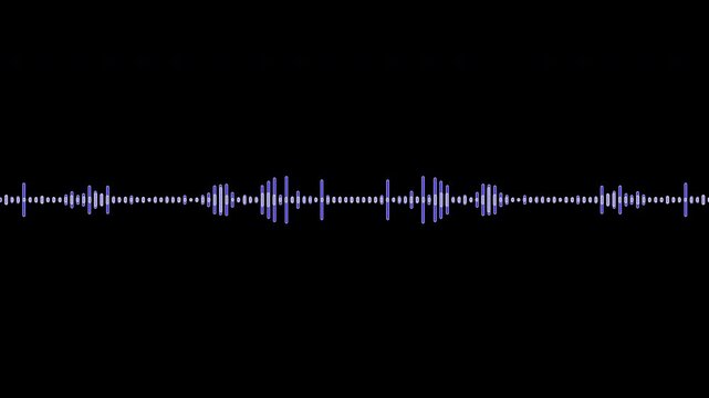 Colorful audio line and waveform spectrum animation, 4k	
