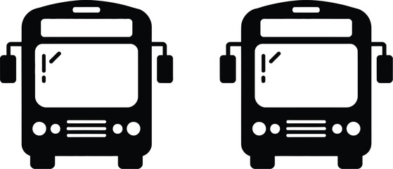 Bus icon, bus sign vector illustration with modern flat style for public transportation and urban travel interface design © GAjam
