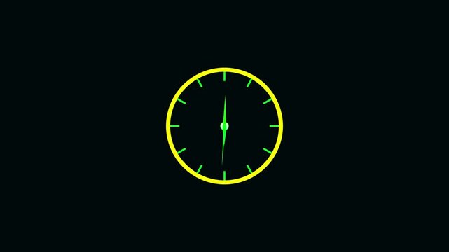 abstract analog clock animation background. 4k animation video