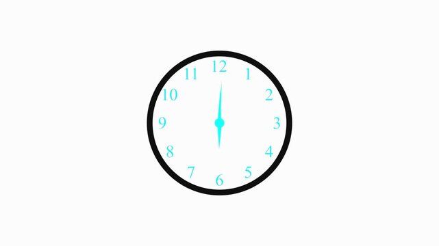 abstract analog clock animation background. 4k animation video