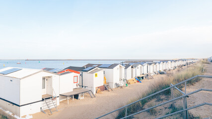 Fototapeta premium Coastal Industry and Beach Landscapes at IJmuiden Beach, Netherlands, April 2026