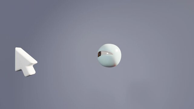 Eyes 3D loop reaction animation