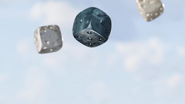 3D Dices Loop luck concept animation