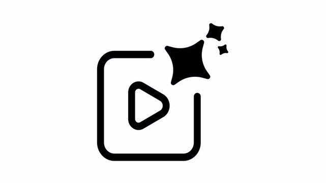 Ai Generated Video animated icon. alpha channel