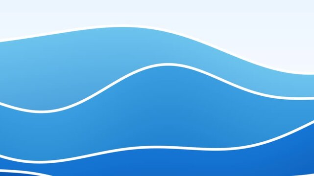 Abstract animated blue wave background illustration loop