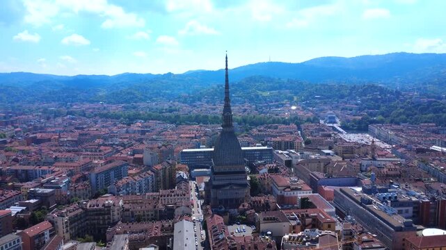 Palazzo Nuovo Turin Aerial 4K