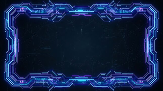 

An abstract technology background featuring a digital computer circuit board and microchip processor concept representing high-tech electronic engineering