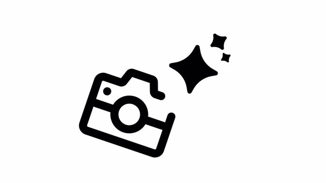 ai camera icon animation. ai generated camera animated
