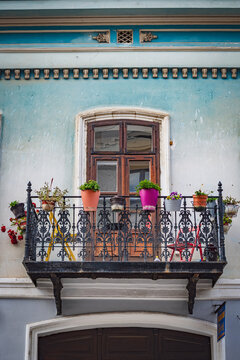 old building terrace in Serbia