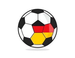 Fototapeta premium A soccer ball with a German flag design on its surface