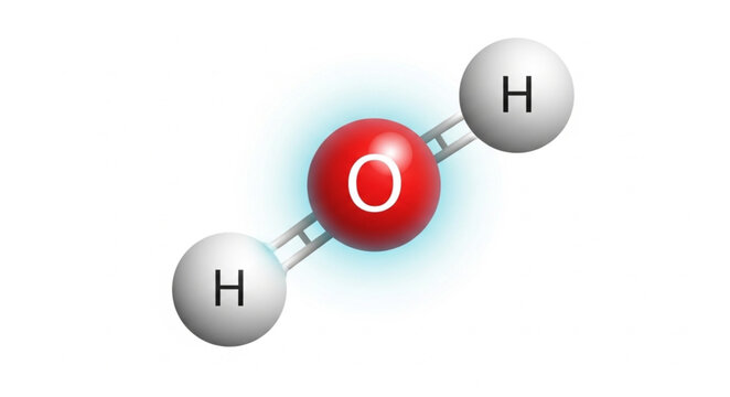 Hydrogen Peroxide Molecule Chemical Structure Illustration.