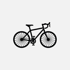 Fototapeta premium bicycle silhouette icon on a light gray background