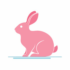 Obraz premium Pink Rabbit Icon