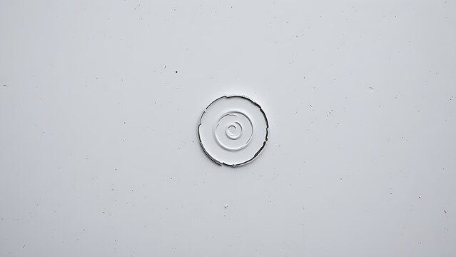Close-up of a painted metal surface with a spiral scratch revealing the metallic layer beneath.