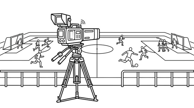 Professional television broadcast camera on a tripod.
