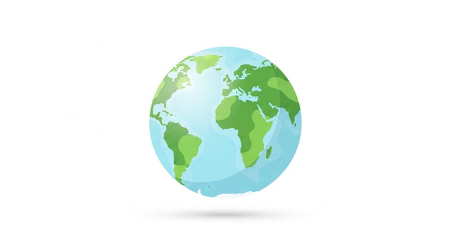 Illustration of Planet Earth with continents and oceans.