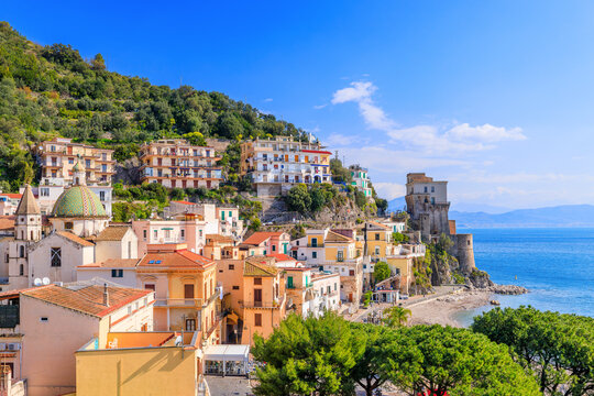 Amalfi Coast, Italy. View of Cetara town and the Amalfi Coast.