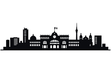 Obraz premium Guatemala City Skyline Silhouette Vector Illustration
