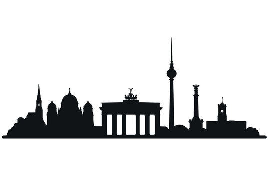 Berlin Skyline Silhouette - Simple Composition