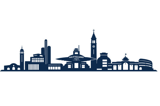 Asmara Modernist Skyline Silhouette Illustration