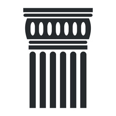 Fototapeta premium Antique column icon in vector design showing classic architectural element for use in various graphic projects