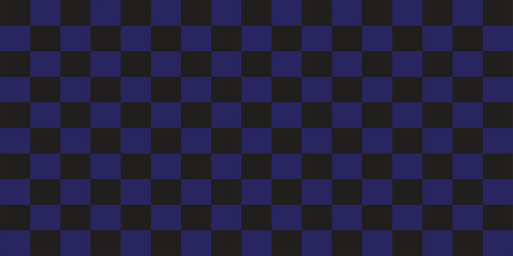 Dark blue and black checkerboard pattern background. Minimalist square checkered grid design. Professional elegant geometric vector illustration.