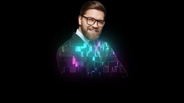 Photo Digital Animator 2 &ndash; Futuristic Glitch Photo Animation, Digital Data Effects and Modern Motion Graphics for Creative Video and Social Media Presentation