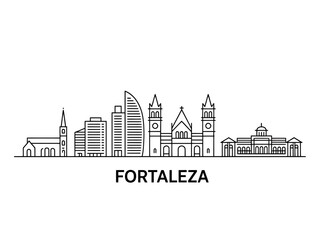Obraz premium Fortaleza city skyline with various buildings and towers urban landscape
