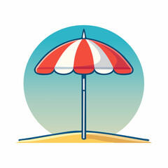 Obraz premium Beach Umbrella Illustration
