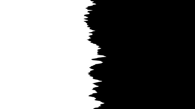 Set of black and white abstract transition masks or luma mattes