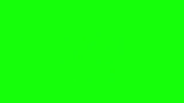 Hand drawn style green check mark icon animation for tasks on a chroma key green background