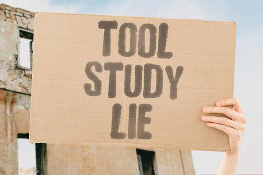 "Tool Study Lie" Disposable workers biased science and comforting lies share managed harm. DISPOSABLE. BIASED. COMFORTING. MANAGED. HARM.