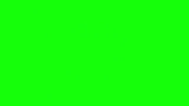 Blue and green check mark circle icons animated on a green screen for digital user interfaces