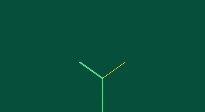 Minimalist clock animation rotating hands on dark green animation background