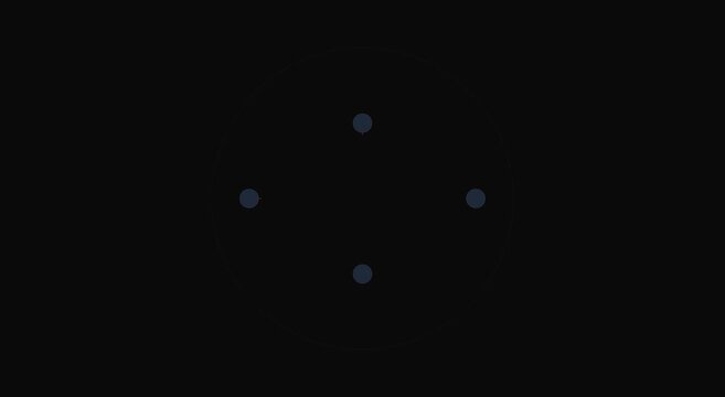 Minimalist digital crosshair hud interface for futuristic tech ui animation
