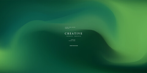 Abstract Emerald Green Fluid Wave Background © aditiyarhamadhan