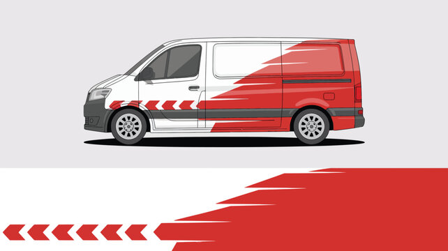 White and red emergency response van.
