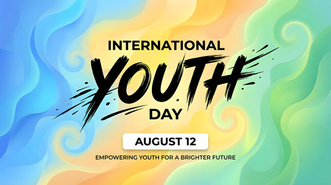 International Youth Day August 12 colorful background