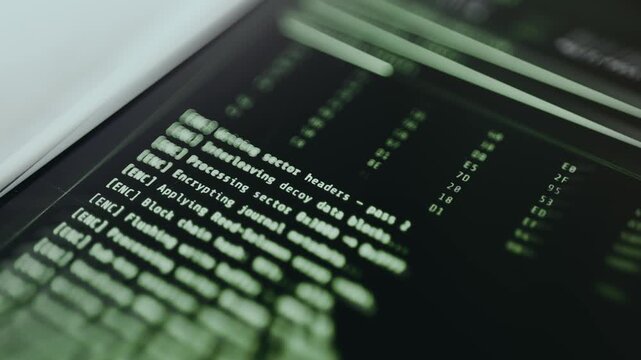 Terminal screen indicating a successful cryptographic key update process